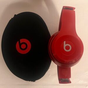 Beats by Dre Red Headphones with Black Case